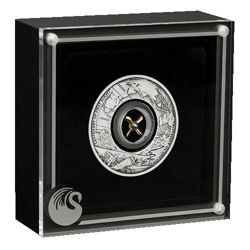 2019 $2 100th Anniversary of the First Flight England to Australia 2oz Silver Antiqued Coin