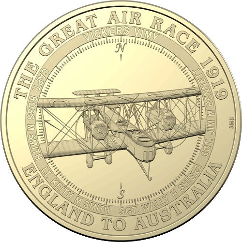 2019 $1 Centenary of the Great Air Race - England to Australia 1919 8 Coin Collection