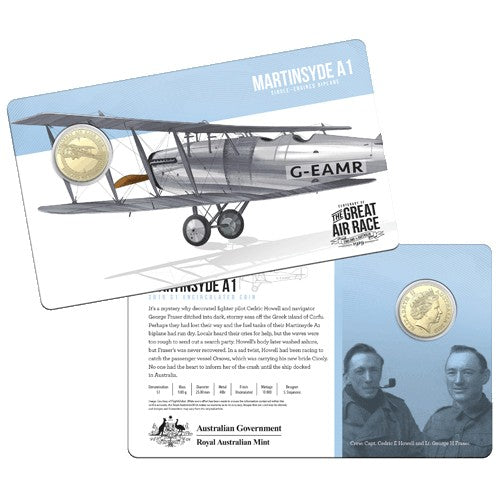 2019 $1 Centenary of the Great Air Race - England to Australia 1919 8 Coin Collection