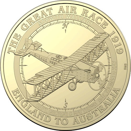 2019 $1 Centenary of the Great Air Race - England to Australia 1919 8 Coin Collection