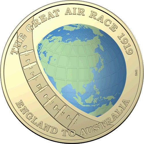 2019 $1 Centenary of the Great Air Race - England to Australia 1919 8 Coin Collection