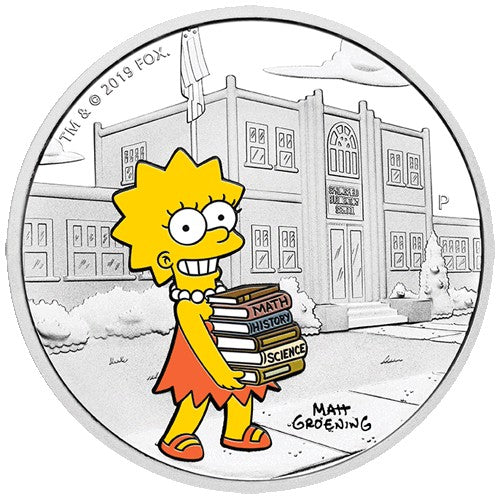 2019 $1 The Simpsons - Lisa Simpson 1oz Silver Proof Coin