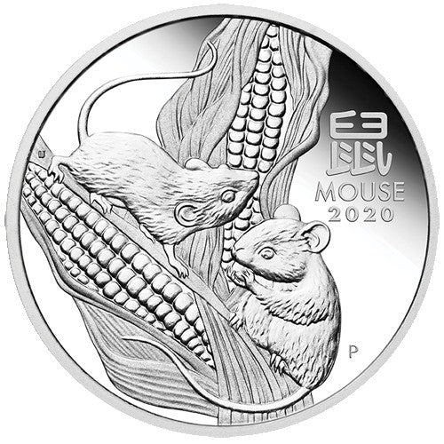 2020 $1 Year of the Mouse 1oz Silver Proof Coin