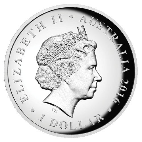 2016 $1 H.M. Queen Elizabeth II 90th Birthday High Relief 1oz Silver Proof Coin