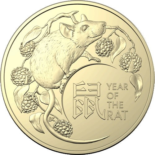 2020 $1 Year of the Rat Al/Br Uncirculated Two Coin Set