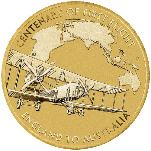 2019 $1 100th Anniversary First Flight England to Australia Coin & Stamp Cover PNC