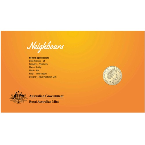 2019 $1 Fair Dinkum Aussie Alphabet Neighbours N Coin & Stamp Cover PNC