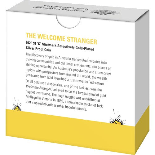 2020 $1 Eureka! Australia's Gold Rush Siler Proof Selectively Gold Plated 'C' Mintmark Coin