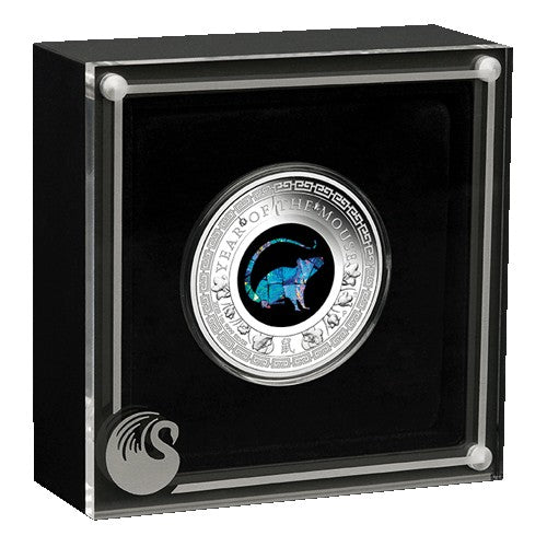 2020 $1 Australian Opal Lunar Series Year of the Mouse 1oz Silver Proof Coin