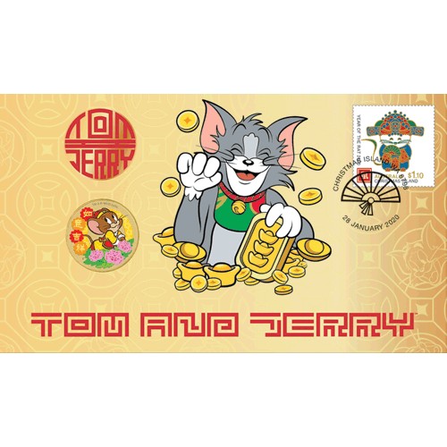 2020 $1 Tom & Jerry Coin & Stamp Cover PNC