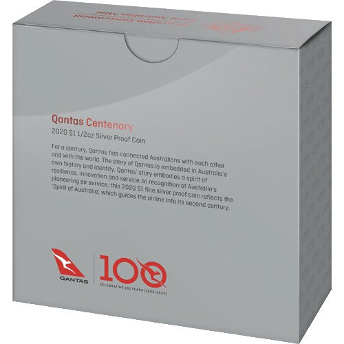 2020 $1 Qantas Centenary 1/2oz Silver Proof Coin