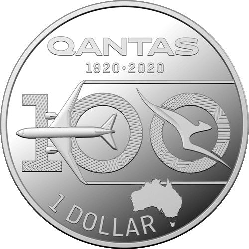 2020 $1 Qantas Centenary 1/2oz Silver Proof Coin