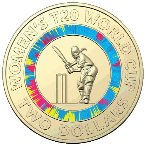 2020 $2 ICC Women's T20 World Cup Al/Br Coloured Uncirculated Coin in RAM Card