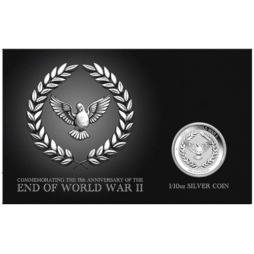 2020 10c 75th Anniversary of the End of World War II 1/10oz Silver Coin in Card