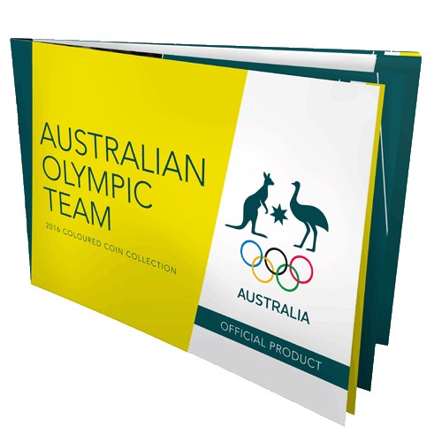 2016 $2 Australian Olympic Team Program Coloured 5 Coin Collection