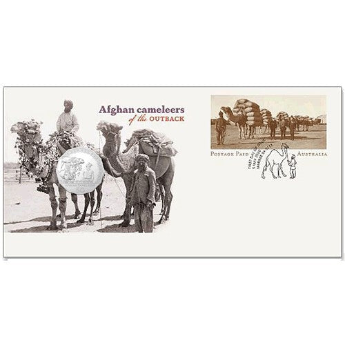 2020 50c Afghan Cameleers - Pioneers of Inland Transport Uncirculated Coin in Card