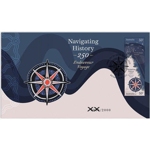 2020 Navigating History - Endeavour Voyage Medallion & Stamp Cover PNC