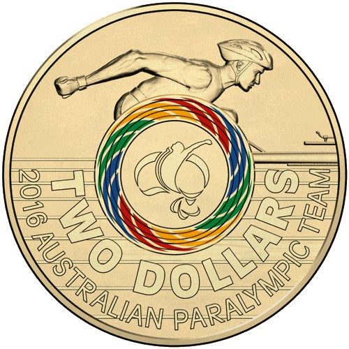 2016 $2 Australian Paralympic Team Coloured Uncirculated Coin