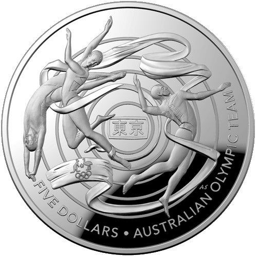 2020 $5 Australian Olympic Team 1oz Silver Domed Proof Coin