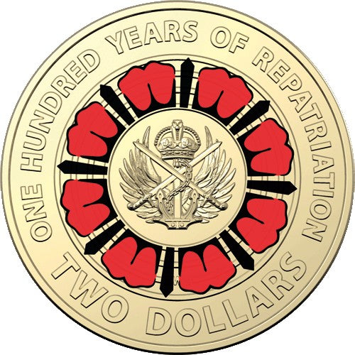 2019 $2 Bringing Them Home - A Hundred Years of Repatriation Al/Br Coloured Coin in Pack