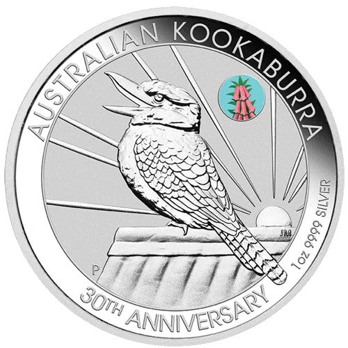 2020 $1 Melbourne Money Expo ANDA Special 30th Anniversary Kookaburra 1oz Silver Coin Common Heath Privy Mark