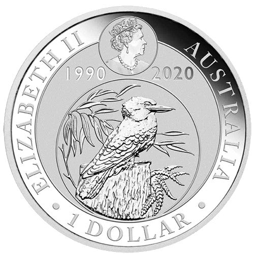 2020 $1 Melbourne Money Expo ANDA Special 30th Anniversary Kookaburra 1oz Silver Coin Common Heath Privy Mark