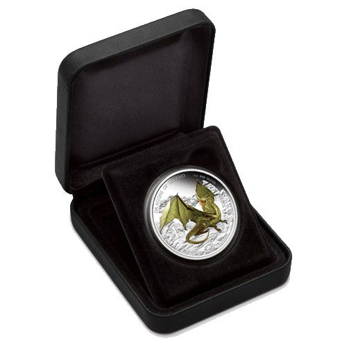 2013 $1 Dragons of Legend - European Green Dragon 1oz Silver Proof Coin