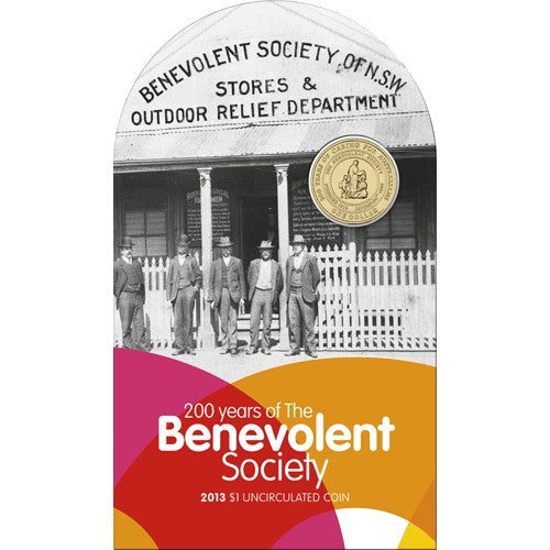 2013 $1 200 Years of Benevolent Society Coin in Card