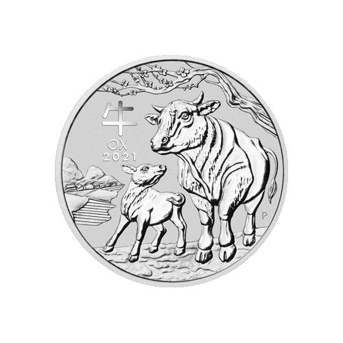 2021 $1 Australian Lunar Series III Year of the Ox 1oz Silver Bullion Coin in Capsule