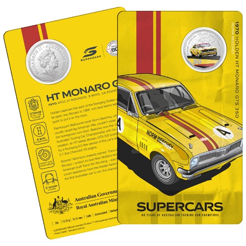 2020 50c 60 Years of the Australian Touring Car Champions 1960/2020 9 Coin Collection in Tin