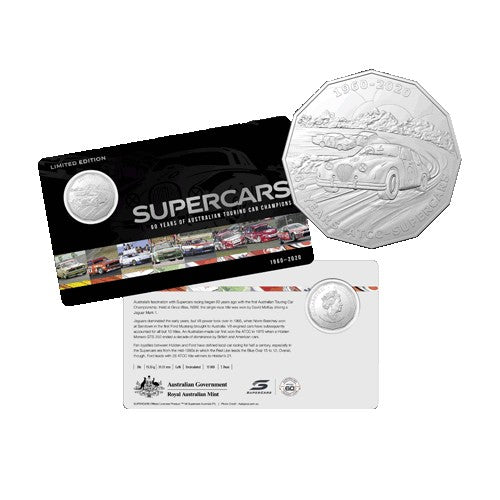 2020 50c 60 Years of the Australian Touring Car Champions 1960/2020 9 Coin Collection in Tin