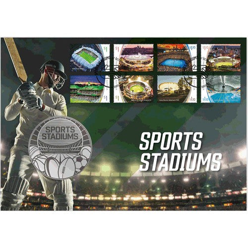 2020 Sports Stadiums Limited Edition Medallion & Stamp Cover PNC - 8 Key Venues