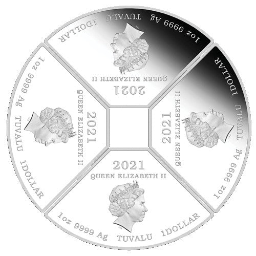 2021 Year of the Ox Quadrant 1oz Silver Proof Four Coin Set