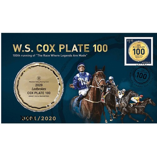 2020 Winx W.S. Cox Plate 100 Limited Edition Medallion & Stamp Cover PNC