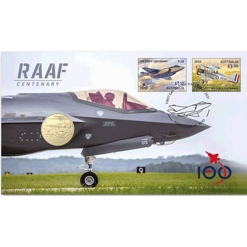 2021 $1 RAAF Centenary of the Royal Australian Air Force W/Envelope Privy Mark Coin & Stamp Cover PNC