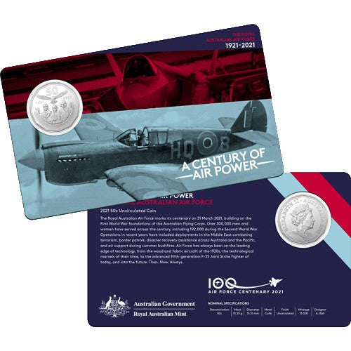 2021 50c Centenary of the Royal Australian Air Force RAAF 11 Coin Collection