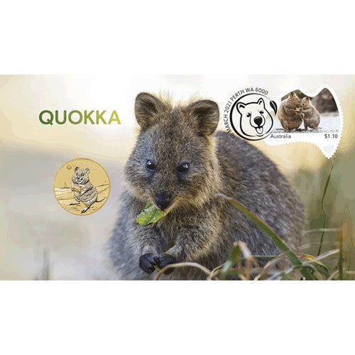 2021 $1 Quokka Coin & Stamp Cover PNC