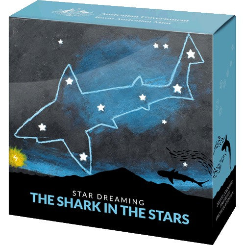 2021 $1 Star Dreaming - Beizam - The Shark in the Stars Coloured 1/2oz Fine Silver Uncirculated Coin