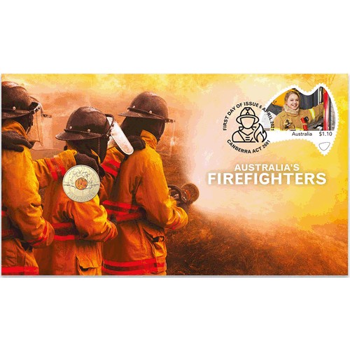 2021 $2 Australia's Firefighters Coin & Stamp Cover PNC