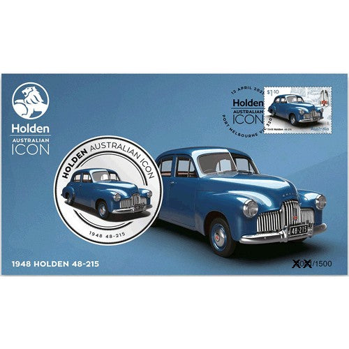 2021 Holden Australian Icon 1948 Holden 48-215 Medallion & Stamp Cover PNC