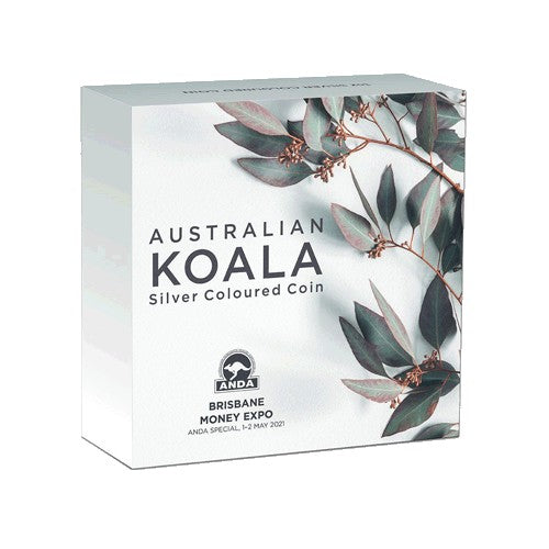 2021 $1 Brisbane Money Expo ANDA Koala 1oz Silver BU