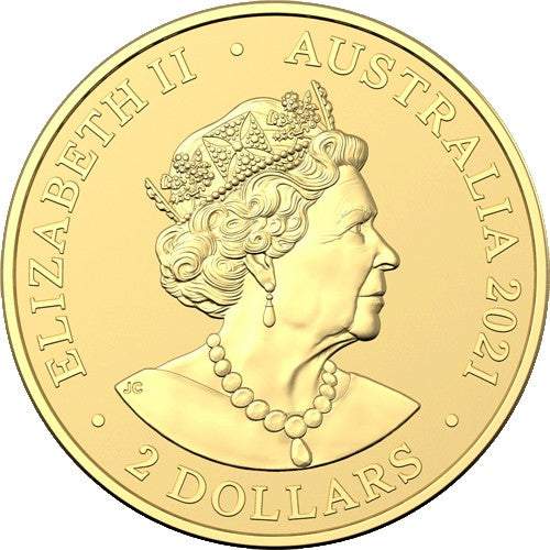 2021 $2 Mini Koala 1/2gm Gold Frosted Uncirculated Coin in Presentation Capsule