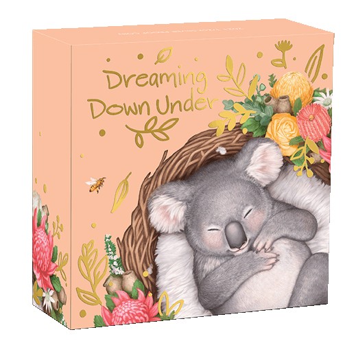 2021 50c Dreaming Down Under - Koala 1/2oz Silver Proof Coloured Coin