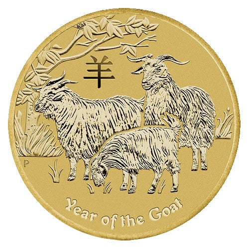 2015 $1 Year of the Goat Stamp & Coin Cover PNC