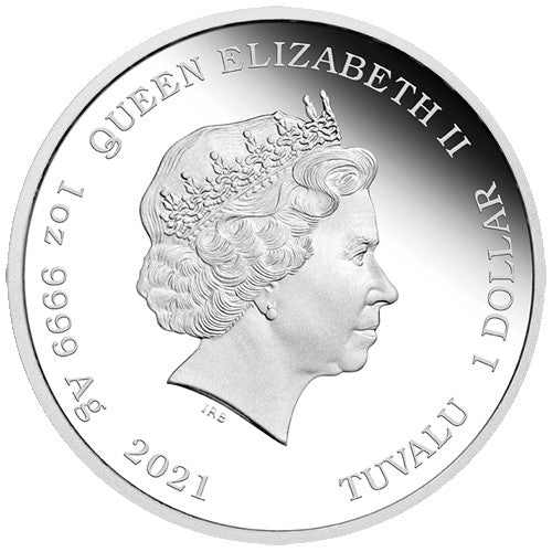 2021 $1 The Simpsons - Itchy & Scratchy 1oz Silver Proof Coloured Coin