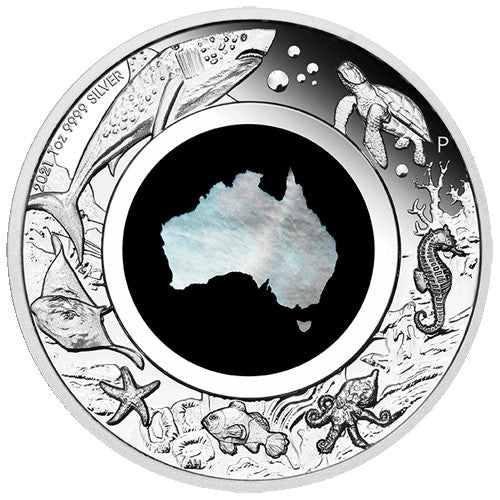 2021 $1 Great Southern Land 1oz Silver Proof Mother of Pearl Coin