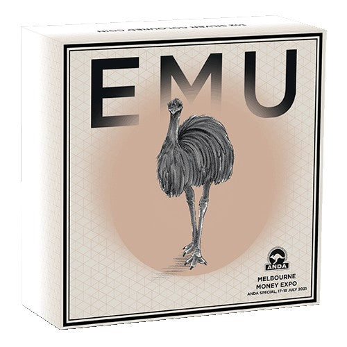 2021 $1 Melbourne ANDA Emu 1oz Silver Coin