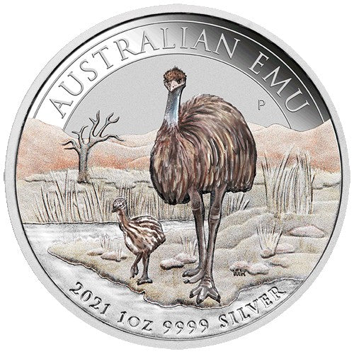 2021 $1 Melbourne ANDA Emu 1oz Silver Coin