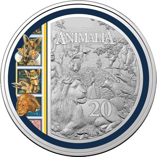 2021 20c 35th Anniversary of Animalia Cu/Ni Uncirculated Coin in Card