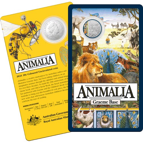 2021 20c 35th Anniversary of Animalia Cu/Ni Uncirculated Coin in Card